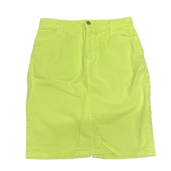 American Vintage Skirts Vintage Lime Green Denim Pencil Skirt - Main Image